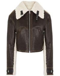 Maison Margiela - Reversible Aviator Shearling Jacket - Lyst