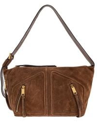 AllSaints - Zippered Shoulder Bag - Lyst