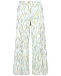 Erika Cavallini Semi Couture - Wide-Leg Cropped Trousers - Lyst