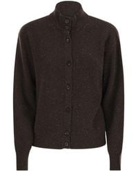Peserico - Button-Front Long-Sleeve Knit Cardigan - Lyst