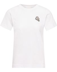 Moncler - Logo Patch Crewneck T-Shirt - Lyst