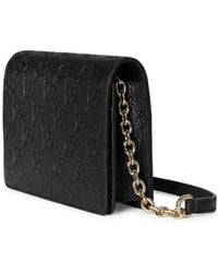 Gucci - Chain Linked Gg Emblem Wallet - Lyst