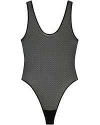 Anine Bing - Alysha Geometric Bodysuit - Lyst