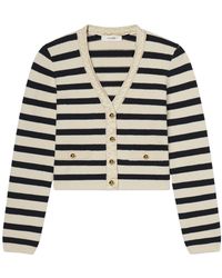 FRAME - Striped Cardigan - Lyst