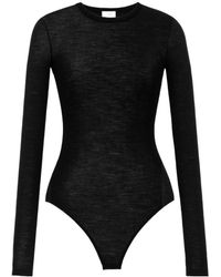 Saint Laurent - Crewneck Bodysuit - Lyst