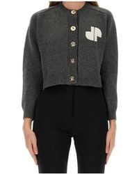 Patou - Pato Cropped Button-Up Knit Cardigan - Lyst