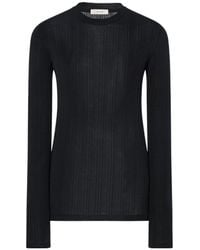 The Row - Dantea Ribbed-Knit Long-Sleeve Top - Lyst
