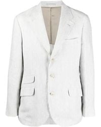 Brunello Cucinelli - Single-Breasted Striped Blazer - Lyst