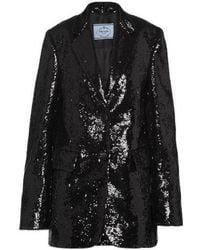 Prada - Sequin-Embellished Tailored Blazer - Lyst