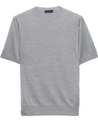 Prada - Short-Sleeved Silk Sweater - Lyst