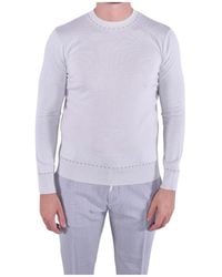Eleventy - Round-Neck Long-Sleeve Knitted Sweater - Lyst