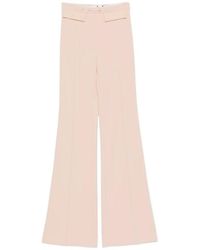 Elisabetta Franchi - Logo-Plaque Flared Trousers - Lyst