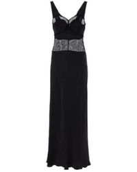 Victoria Beckham - Lace-Trimmed Silk Midi Dress - Lyst