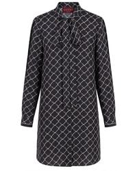 Gucci - Printed Long-Sleeve Twill Dress - Lyst