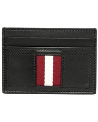 Bally - Stripe Leather Cardholder - Lyst