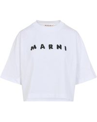 Marni - Logo Scribbled Boxy T-Shirt - Lyst
