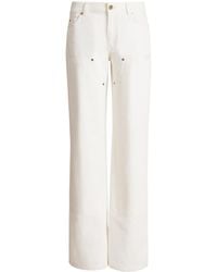 Balmain - High-Rise Straight-Leg Jeans - Lyst
