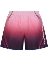CASABLANCA - Aubergine Gradient Printed Swim Shorts - Lyst