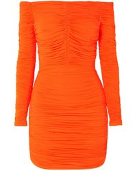 Alex Perry - Off-The-Shoulder Ruched Stretch-Jersey Mini Dress - Lyst