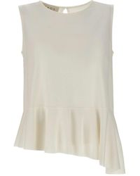 Kaos - Asymmetric Ruffled Hem Top - Lyst