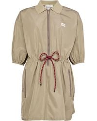 Miu Miu - Lapel Short-Sleeved Dress - Lyst