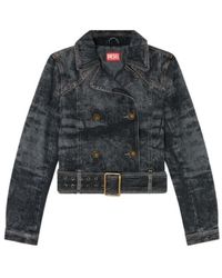 DIESEL - De-Legend-S Belted Denim Jacket - Lyst