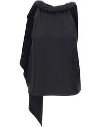 Loulou de Saison - Wilma Twisted Collar Top - Lyst