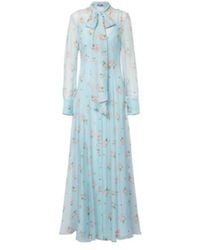 Leo - Lilith Bow-Detail Floral Chiffon Maxi Dress - Lyst