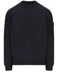 Stone Island - Logo Patch Crewneck Sweatshirt - Lyst