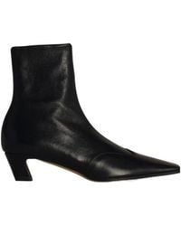 KHAITE - Nevada Almond Toe Ankle Boots - Lyst