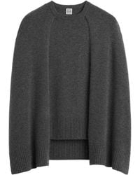 TOTEME - Totême Crewneck Knit Cape - Lyst
