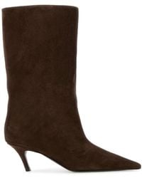 AMINA MUADDI - Suede Fiona Boots - Lyst