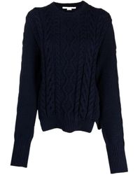 Stella McCartney - Aran Stitch Cropped Jumper - Lyst