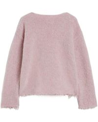 Jil Sander - Frayed Edge Boat-Neck Jumper - Lyst