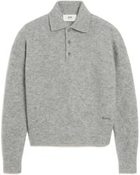 Ami Paris - Lapel Long-Sleeved Sweater - Lyst