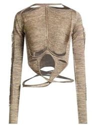 Rick Owens - Simple Solid-Color Metallic Knitted Sweater - Lyst