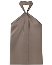 Nanushka - Neline Draped Slip Satin Top - Lyst