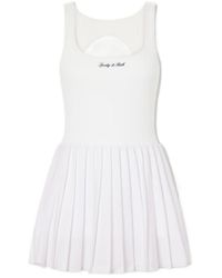 Sporty & Rich - Open-Back Pleated Stretch-Jersey Tennis Dress - Lyst