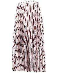 Valentino - V-Print Pleated Skirt - Lyst