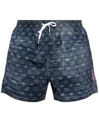 DSquared² - Printed Swim Trunks - Lyst