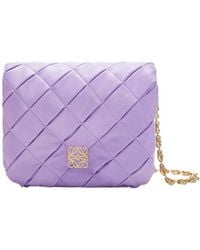 Loewe - Puffer Goya Woven Shoulder Bag - Lyst