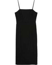 Theory - Square-Neck Sleeveless A-Line Midi Dress - Lyst