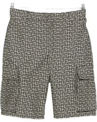 Balmain - Monogram Cargo Shorts - Lyst