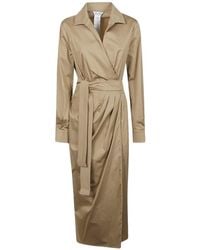 Max Mara - Wrap Belted Shirt Dress - Lyst