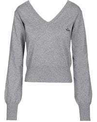 Vivienne Westwood - Cropped V-Neck Jumper - Lyst