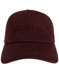 Balmain - Logo Embroidered Baseball Cap - Lyst