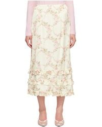 Simone Rocha - Ruffled Hem Midi Skirt - Lyst