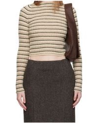 AURALEE - Wool Blend Boat Neck Sweater - Lyst