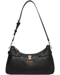 Guess - Yesba Pebbled-Effect Padlock Shoulder Bag - Lyst