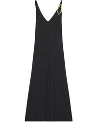 Lanvin - Pleated A-Line Midi Dress - Lyst